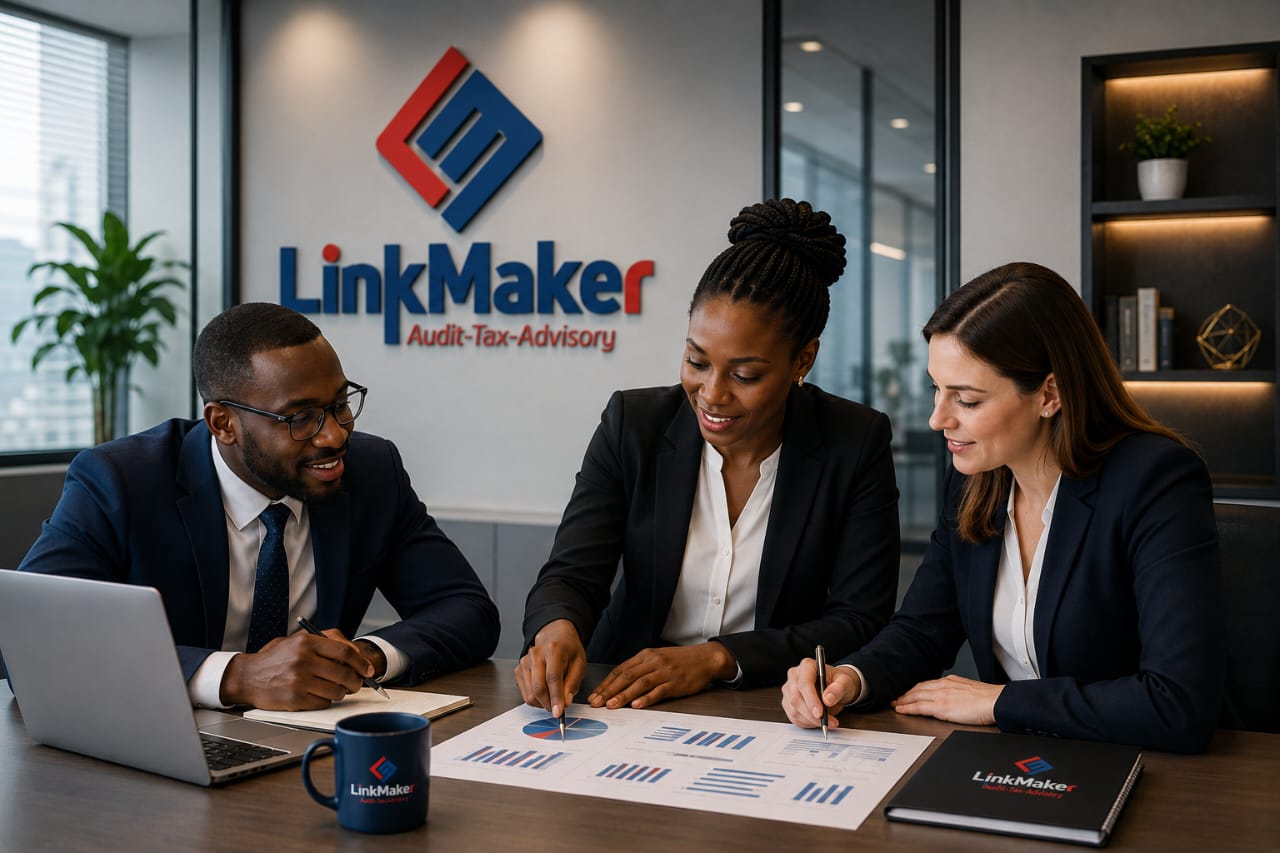 Équipe de consultants LinkMaker en réunion